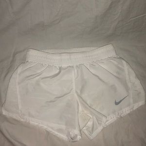 White Dry Fit Running Nike Shorts